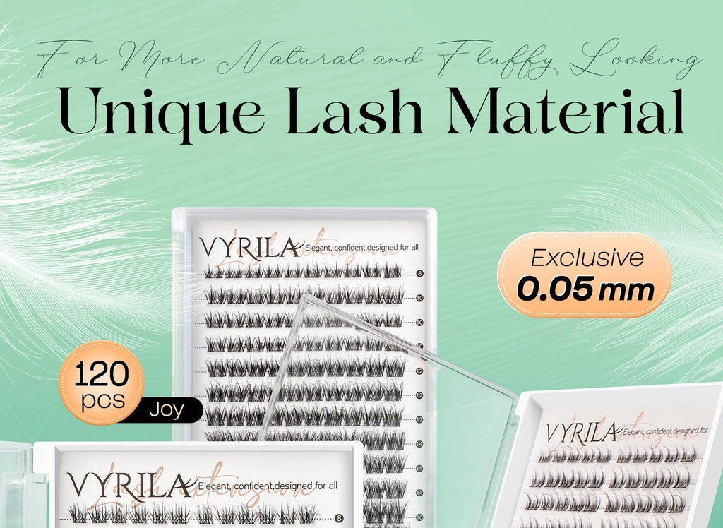 Individual Lashes Cluster C Curl Mix Lash Clusters 3D Wispy DIY Eyelash Extension 0.1mm Super Thin Band Resuable Natural Lashes