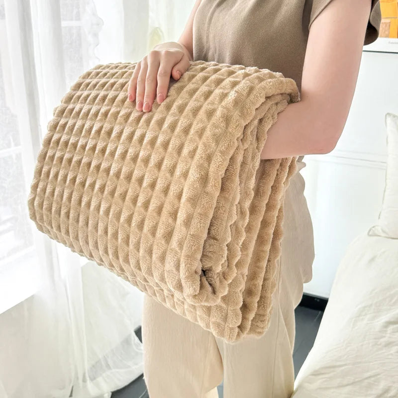 New Winter Blanket Home Warm Office Lunch Break Blanket Sofa Cover Bedspread Travel Blanket  Thick Warm Bedsheet Shawl Alanket