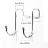 Stainless Steel Double S Hook Free Punch Wall Hanging Bathroom Kitchen Door S Hook Towel Storage Rack