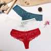 Sexy Lace Thong Women Low Waist Panties Transparent Underwear Hollow Out Female Lingerie Elasticity Comfortable Underpants