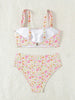 Sexy Floral Print Female Swimsuits Women Bikini 2025 Swimwear High Waisted Bikinis Sets Two Pieces Bandeau Bathing Suit Beahwear