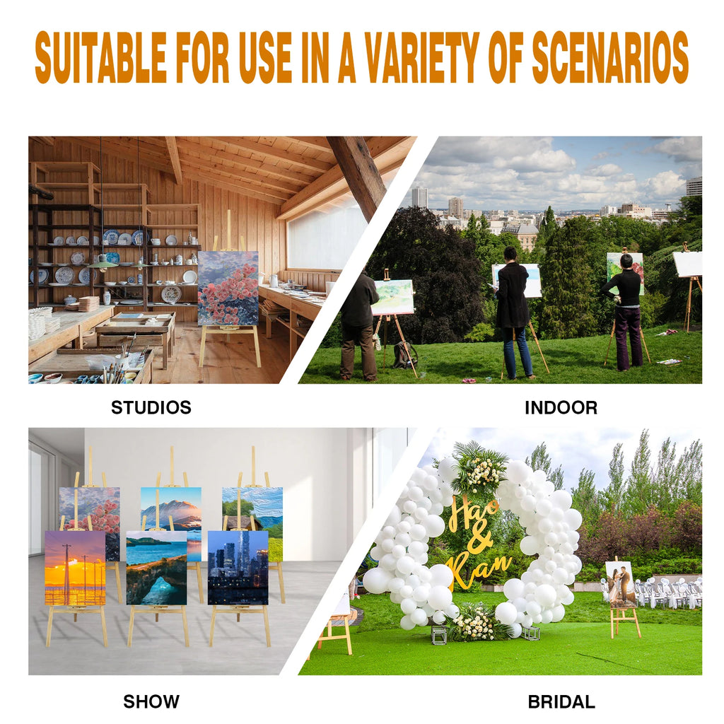 Wooden Artist Easel Adjustable Height Artist Easel Adjustable Drawing Holder tand for Painting Portable Artist Easel Sketch