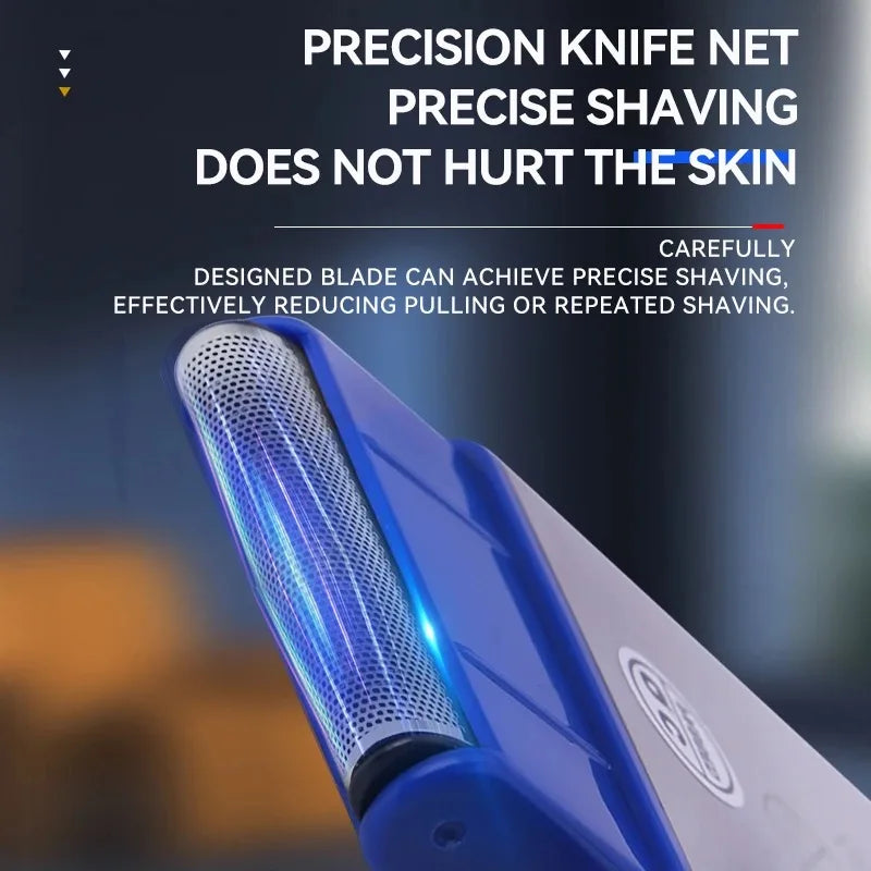 Kemei Electric Mini Reciprocating Razor Men Mobile Portable Electric Cordless Shaver Rechargeable Single Blade Shaving Machine