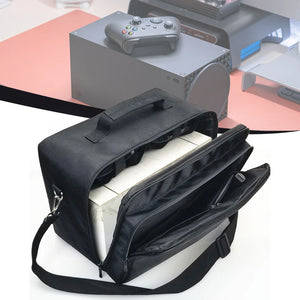 For Xbox Series X/S Console Carrying Case Anti-Scratch Handbag Shoulder Bag Protective Travel Bag for Console Controllers Cables