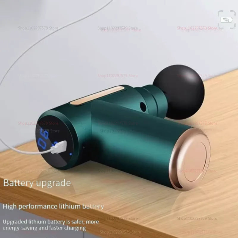 Fascial Massage Gun Electric Percussion Pistol Massager Body Neck Back Deep Tissue Muscle Relaxation Fitness Tool For Shoulder