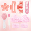 9PCS beauty face brush and hair clip set, perfect for skin care, daily care, travel and wedding gifts.