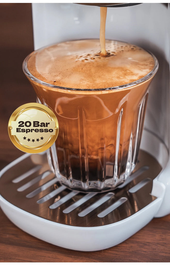 HiBREW Multiple Capsule Coffee Machine, Hot/Cold Dolce Gusto Milk Nespresso Capsule ESE Pod Ground Coffee Cafeteria 20Bar 5 in 1