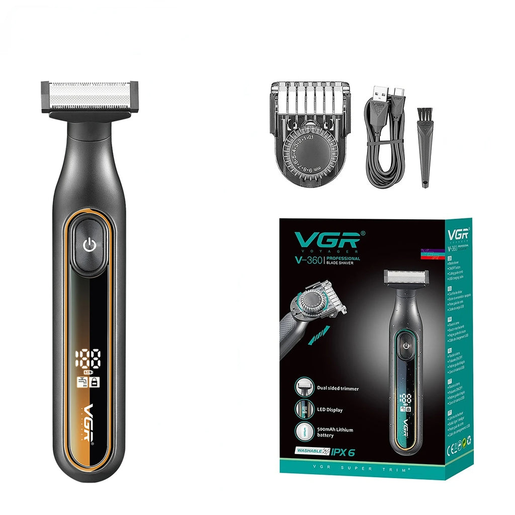 VGR Hair Trimmer Professional Barber Waterproof Hair Cutting Machine Hair Clipper Beard Trimmer Electric Trimmer for Men V-360