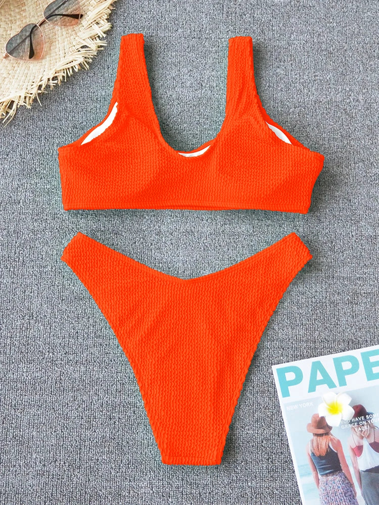Sexy Bikini 2025 Swimsuit Women Swimwear Push Up Bikini Set Thong Brazilian Bathing Suit Beach Wear Biquini Bather Female