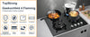60cm Built-in Gas Hob 4 Burner | Auto Thermocouple & Safety Lock | 4-Zone Tempered Glass 8060W with Auto Ignition