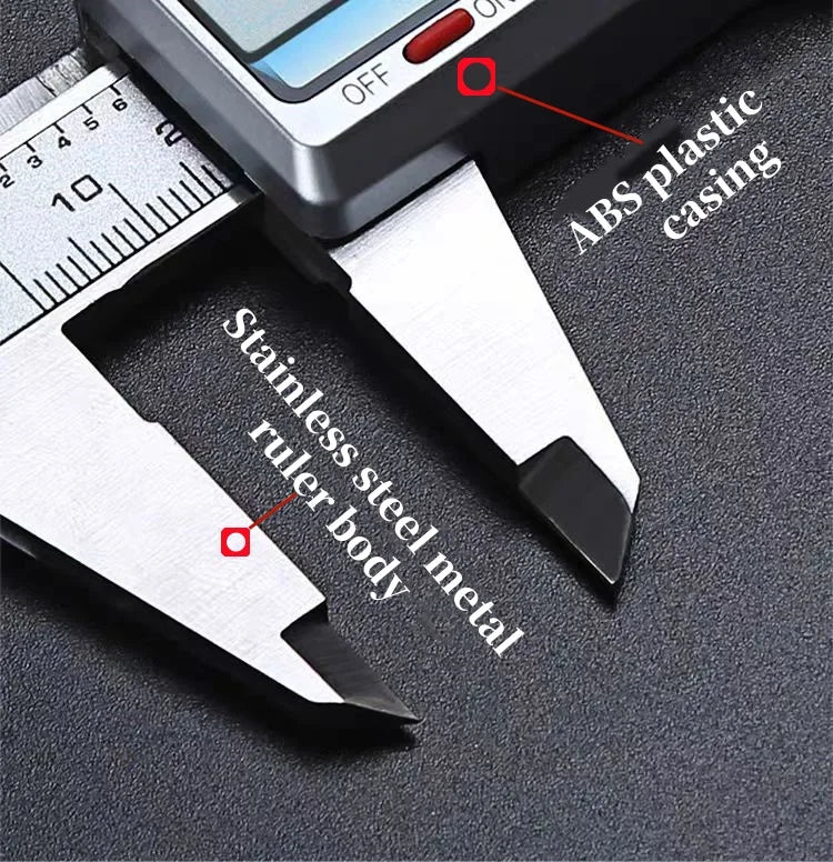 Digital Caliper,Stainless Steel Construction with Large LCD Screen,150mm/0-6 Inches,Industrial grade, high-precision tool