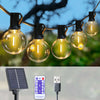 7-25M Festoon Solar LED Globe G40 String Light Fairy Outdoor For Christmas Party Garden Decor Garland Lamp Street Patio Backyard