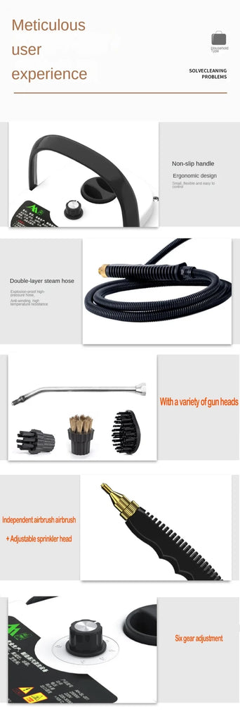 Steam Cleaner High Temperature Sterilization Air Conditioning Kitchen Hood Home /Car Steaming Cleaner 110V US Plug /220V EU Plug