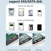 Hard Drive Dock SAS To USB 3.0 Adapter Support Up To 20TB USB External Disk Box Enclosure Case for 2.5/3.5 in SATA/SAS HDD SSD