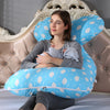 Maternity Pillowcase Pure Cotton Printing Cushion Cover U-Typ for Pregnant Women  (Pillow Core Not Included)