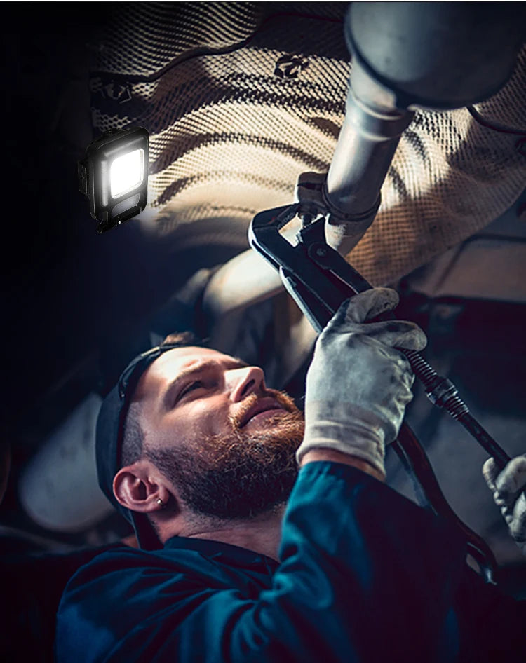 COB LED Mini Flashlight Super Bright EDC Keychain Light Outdoor Emergency Camping Pocket Lamp With Tail Magnet Corkscrew