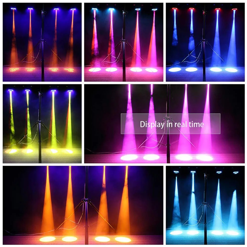 Fieryzeal 120W Beam Moving Head Light 8Patterns RGB Strobe Effect Lighting LED Spot Stage Light for DJ Disco Show Concert Party