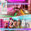 Led Light Strip Coloful Room Decor Bluetooth Lights For Bedroom With App And Remote Control For Party Christmas Decorations Gift