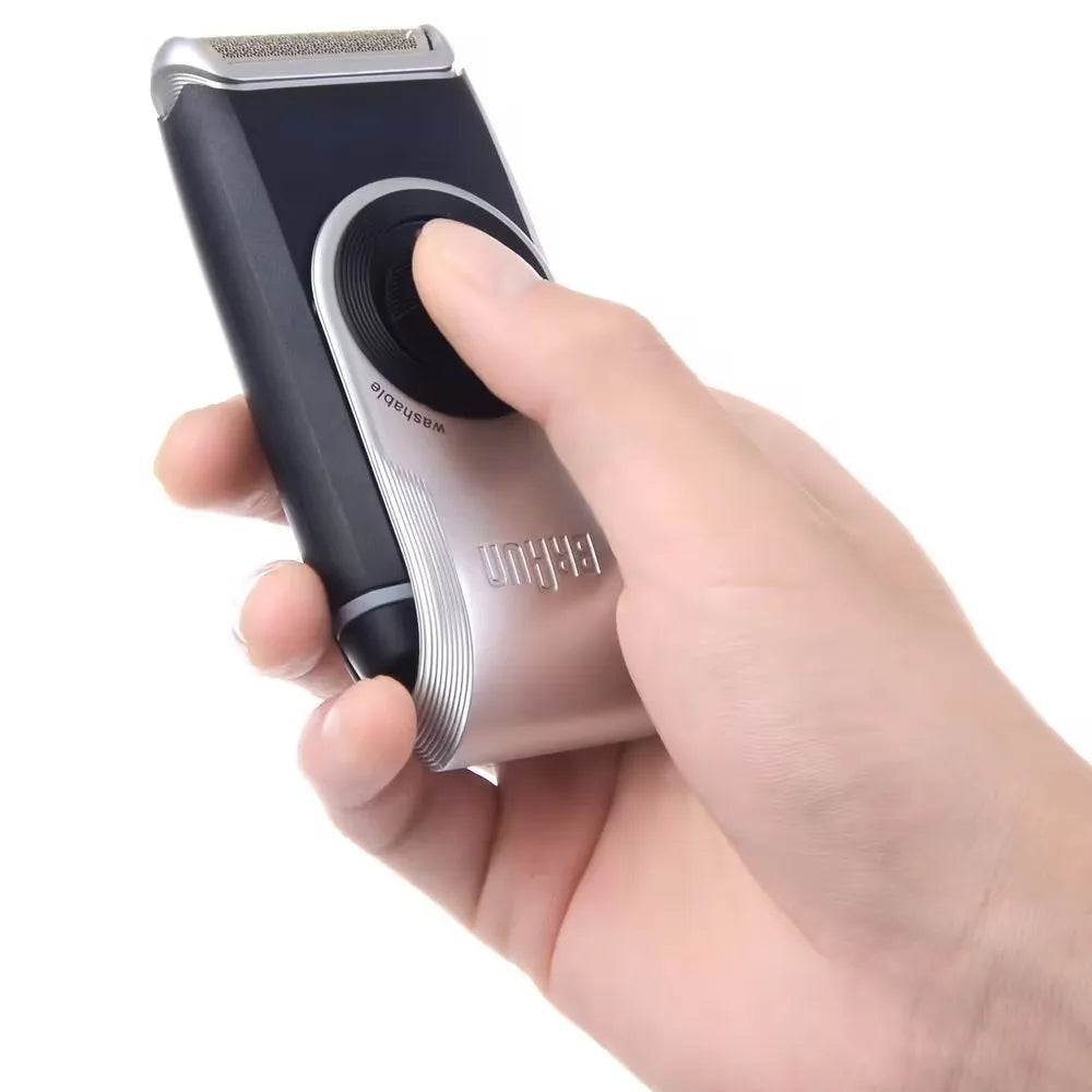 Braunn Shaver M60S Electric Razor Battery Portable Mobile Shave Washable Mini Shaver Beard Shaving Machine For Men