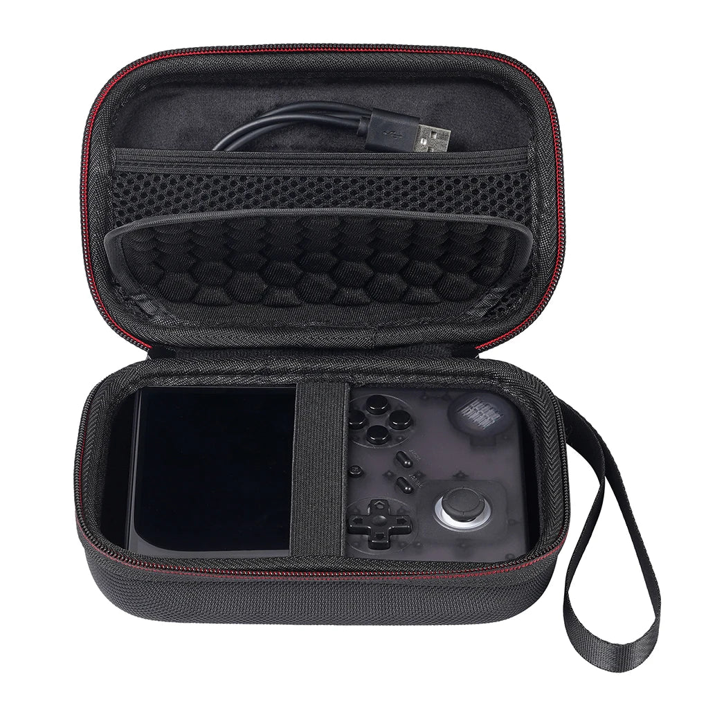 Handheld Game Console Case Bag Hard Carrying Cover For ANBERNIC RG40XXV Portable Fleece Interior Hard Travel Bag