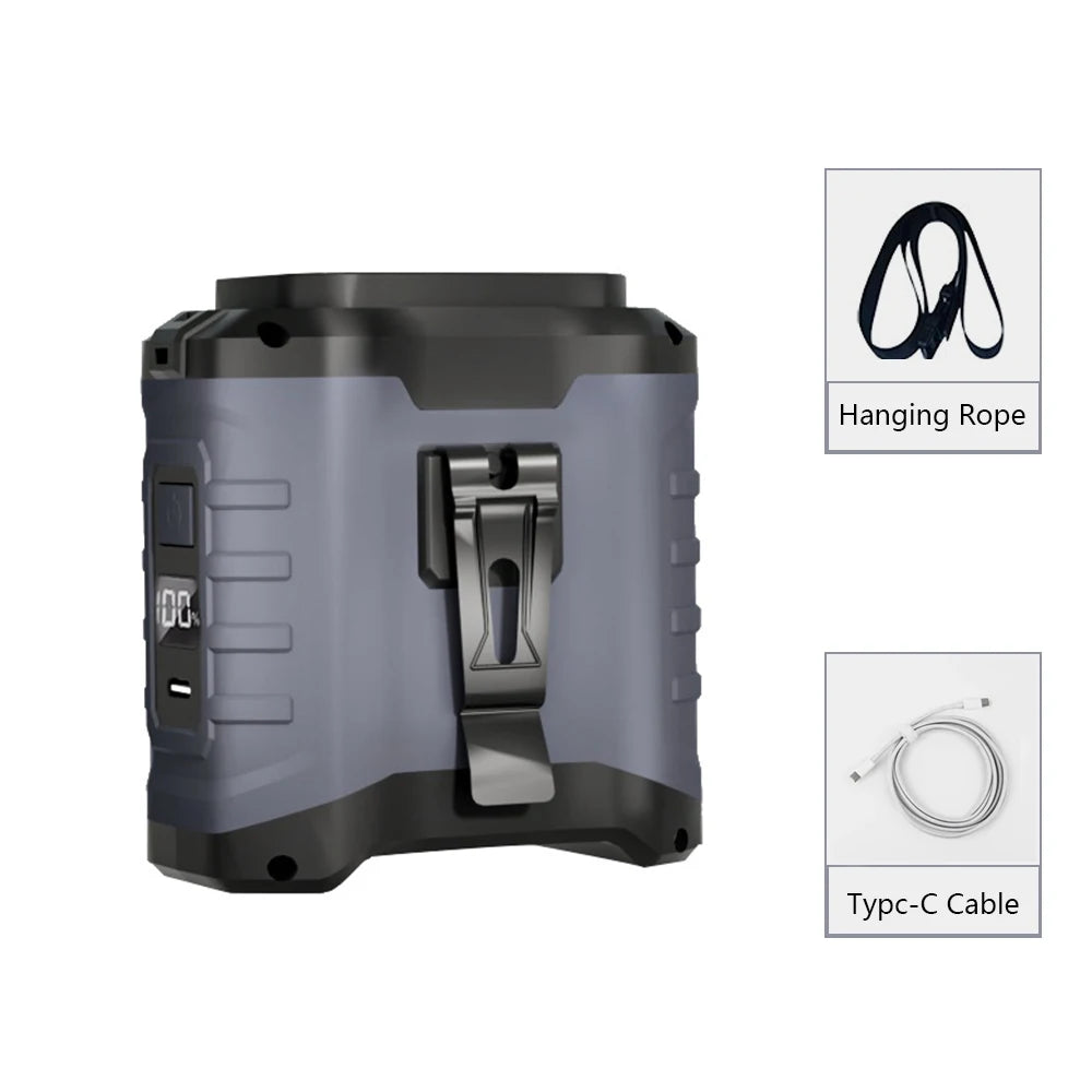 Waist Fan Mini Rechargeable Portable Fan with 10000mAh Power Bank USB Fan Wireless Fan for Sports Outdoor Working