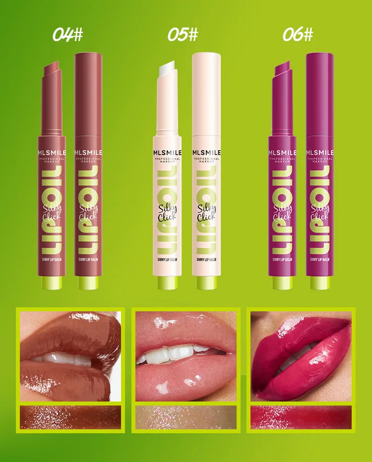 MLSMILE multi-color Silky Click Lip Care Hydrating Lip Gloss with Radiant Mirror HIGH-Shine, Effortless Press Long-Lasting SEXY