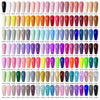 MEET ACROSS 6PCS/SET Macaron Series Gel Nail Polish Set Glitter Semi Permanent UV Nail Kit Base Matte Top Coat Nail Art Manicure