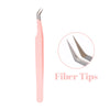 Fadvan Tweezers for Lashes Extension Fiber Tips Stainless Steel Makeup Tweezers Anti-static Free Print Your Logo
