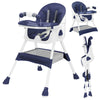 Foldable Baby High Chair 6 Months Plus, with Large Antislip Pad & ToyRack, Easy to Clean Feeding , E500