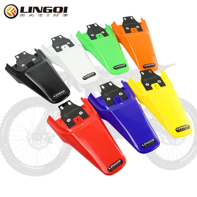 LINGQI RACING  Motorcycle Rear Fender Plastic Tail Mudguard Wheel Splash Guard For Light Bee Modified