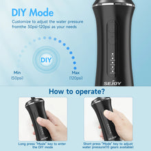 تحميل الصورة إلى عارض المعرض، Sejoy Dental Water Flosser Portable 350ml Oral Irrigator USB Rechargeable 5 Modes Teeth Cleaner Toothbrush Oral Hygiene Clean