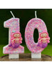 Sanrio Handmade DIY1pc Number 0-9 Pink cartoon mermaid Digital Candles with Sequins Suitable for Birthday Party Cake Decoration