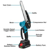 Gisam 8 Inch Brushless Electric Chainsaw Cordless Electric Saw Woodworking  Cutting Tool Compatible with Makita 18v Battery Pin