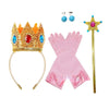 2025 Cartoon Princess Crown Cosplay Pentagram Magic Stick Earring Set Anime Girl Dress Up Halloween Christmas Gift