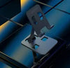 Muzisn Universal Foldable Desk Phone Holder Mount Stand For iPhone 12 13 14 15 16 Phone Holder Tablet Desktop Metal Holder