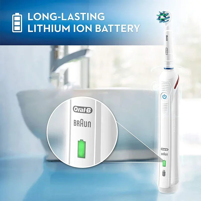 Oral B Pro 4000 Electric Toothbrush Rechargeable 3D Visible Pressure Sensor 4 Modes Sonic Tooth Brush for Adults Oral Cleaning