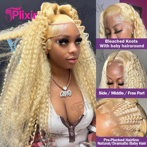 613 Human Hair Wig 13x6 Hd Lace Frontal Wig Deep Wave Curly Human Hair Wigs 30 Inch 13x4 Honey Blonde Lace Front Human Hair Wig