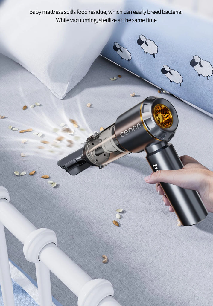 CENRR 998000PA Mini Car Vacuum Cleaner Cordless Powerful Wireless Car Cleaner HandHeld Portable Vacuum Cleaner Cleaning Machine