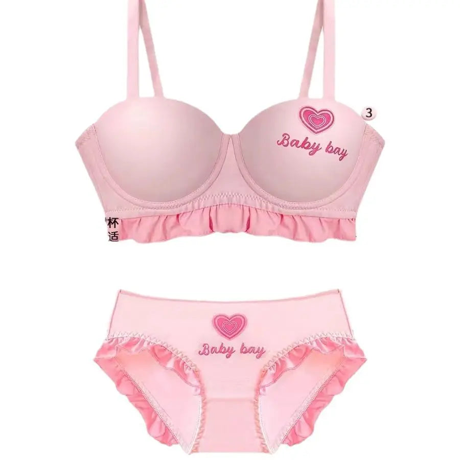 Lingerie for Girls, A Bra Cover Set Without Underwire That Makes Women Look Rounder and Larger Bra set