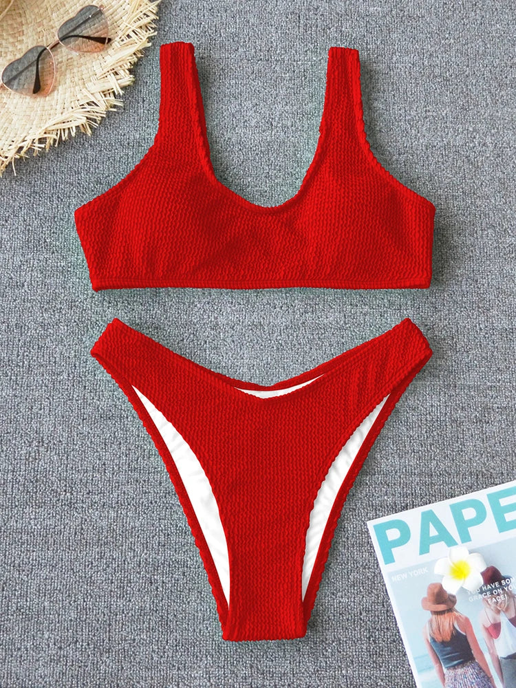 Sexy Bikini 2025 Swimsuit Women Swimwear Push Up Bikini Set Thong Brazilian Bathing Suit Beach Wear Biquini Bather Female