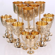 Laai beeld in Galery-kyker, Pakistan Pure Brass Wine Glass Pure Brass Wine Glass Classical Wine Cup Handmade Goblet Home Bar Party Copper Wine Glass Mug
