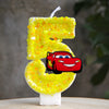 Mcqueen Candles Anime Cake Decor Theme 0-9 Number Candles Birthday Party Cake Topper Kids  Baby Shower  Gift Supplie