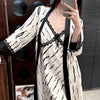 Female Nighty&Robe Set Sleepwear Summer Bathrobe Nightgown Sexy Lace Suspender Nightdress Home Dressing Gown Rayon Nightwear