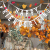 Autumn Leaves Maple Garlands Round Paper Thanksgiving Banner String Home Birthday Party Holiday DIY Wall Fireplace Hanging Decor