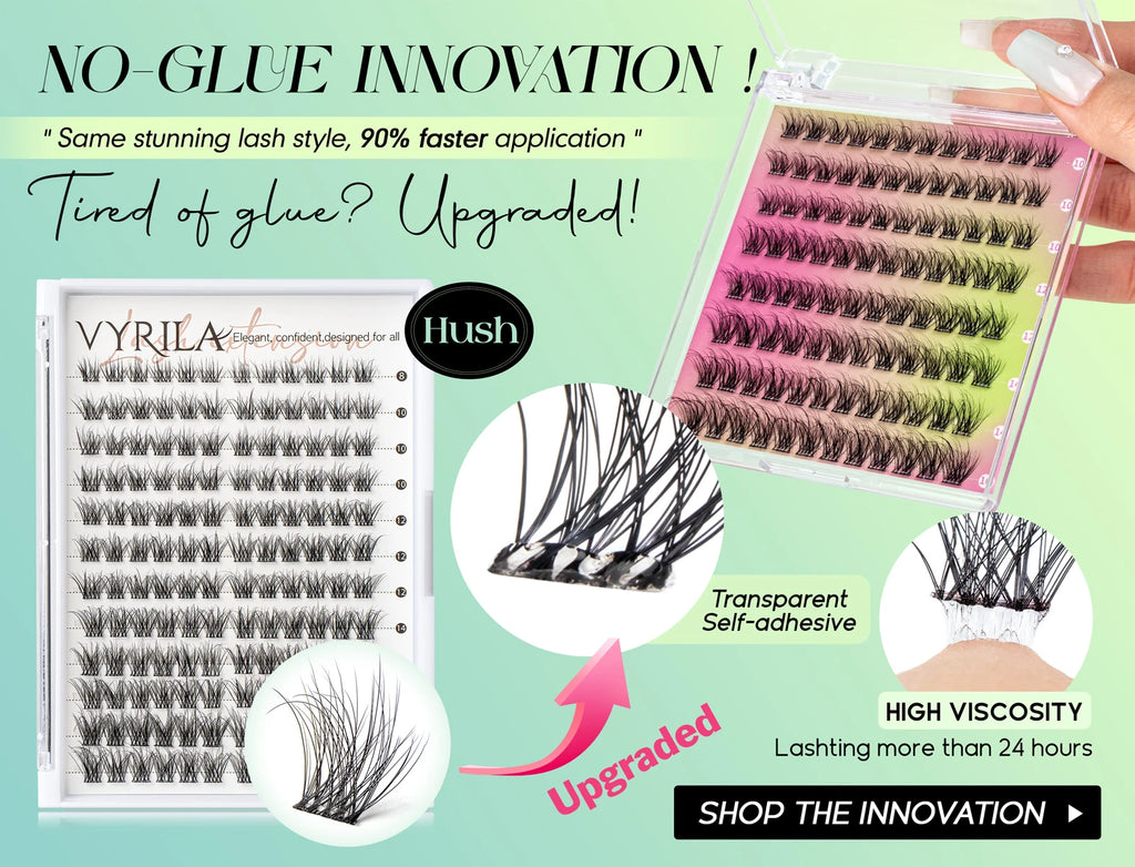 Individual Lashes Cluster C Curl Mix Lash Clusters 3D Wispy DIY Eyelash Extension 0.1mm Super Thin Band Resuable Natural Lashes