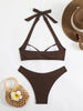 Sexy Women's Swimsuit 2025 Summer Bikini Two-piece Swimwear for Woman Beachwear Halter Bikinis Sets Swimming Beach Bathing Suits