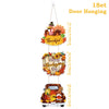 Happy Thanksgiving Day Door Banner Autumn Vine Wreath Dwarf Doll Ornament Gnomes Decorations for Home Tiered Tray Tabletop Decor