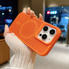 Magnetic For Magsafe Cooling Breathable Shell Case For iPhone 16 15 14 13 12 Pro Max Plus Shockproof Heat Dissipation Cover Case