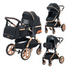 Luxury Baby Stroller 3 in 1 Newest Easy Folding Multifunctional Stroller Travel Portable Baby Carriage Safety Seat EU Standard
