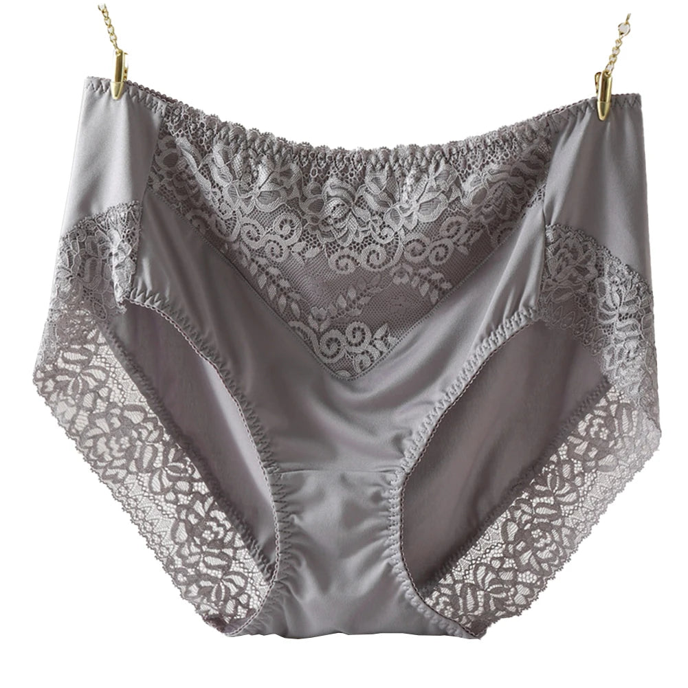 Oversized Women Sexy High Rise Panties Soft Daily Underpants Knickers Flower Briefs Underwear Breathable Traceless Ladies Briefs - Mighty Dollars